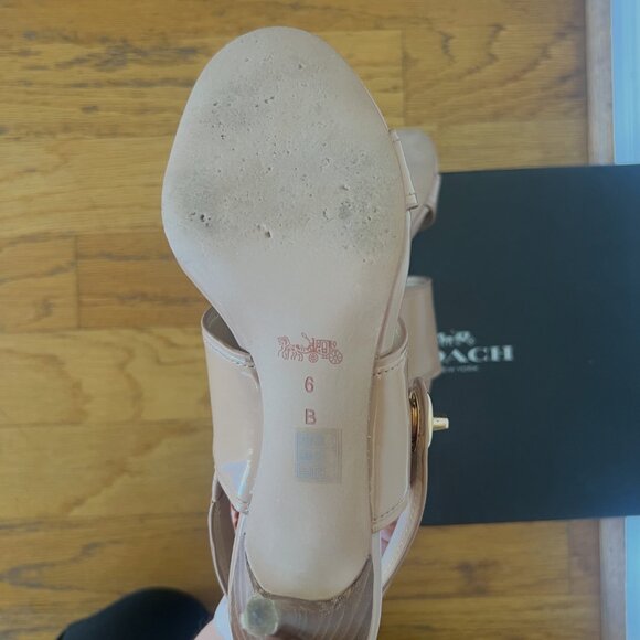 Coach Marla Patent Slingback Heels – Warm Blush, Size 6 (Excellent w/ Box) - Picture 12 of 13